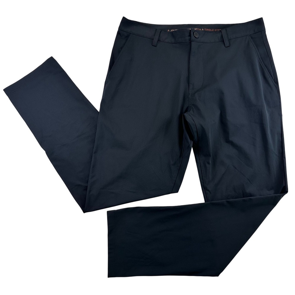Rhone Commuter Pants Mens 33 Black Straight Leg Performance Chino Stretch